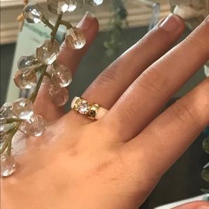 White gold ceramic ring size 6